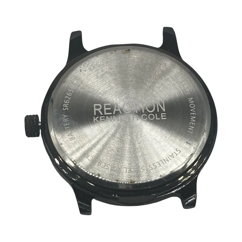 Kenneth Cole Reaction Men's Black Watch RK50522002 Clean New Battery No Strap